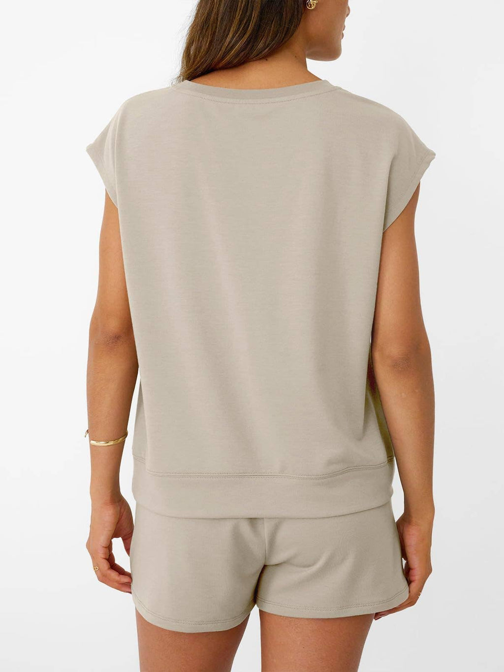 Casual Short Sleeve Top and Shorts Two Piece Summer Set