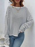HIDDENBRAND - Striped Sexy Backless Crossover Sweater