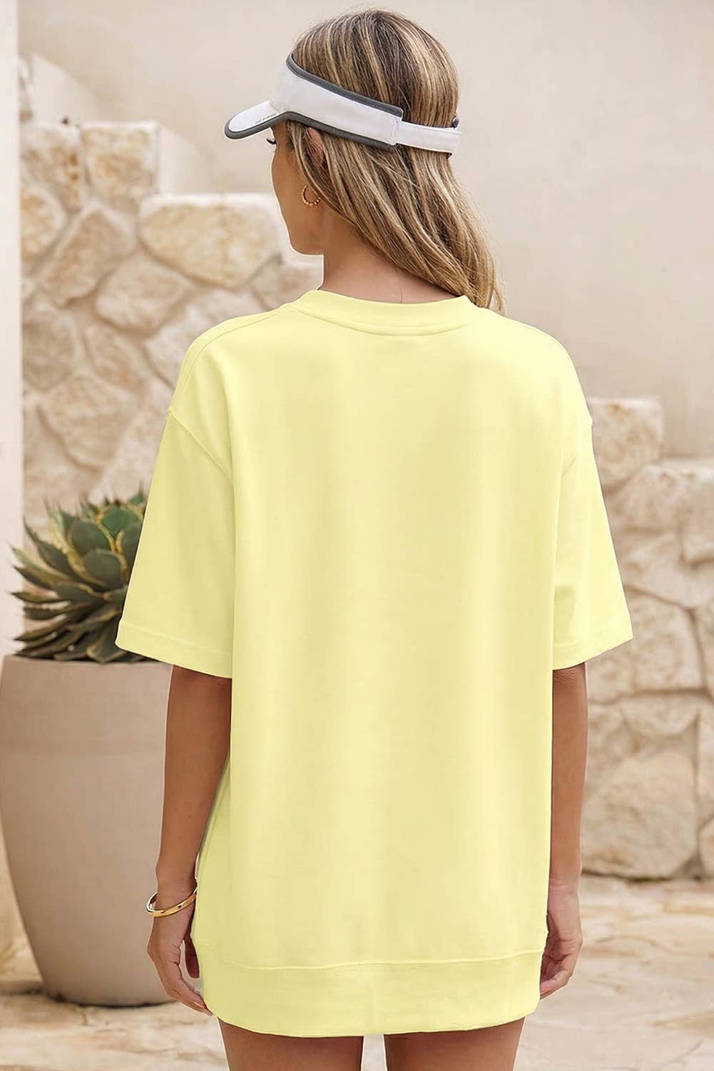 Solid Seam Mock Neck Oversize Tee Shorts 2pcs Outfit| S-4X