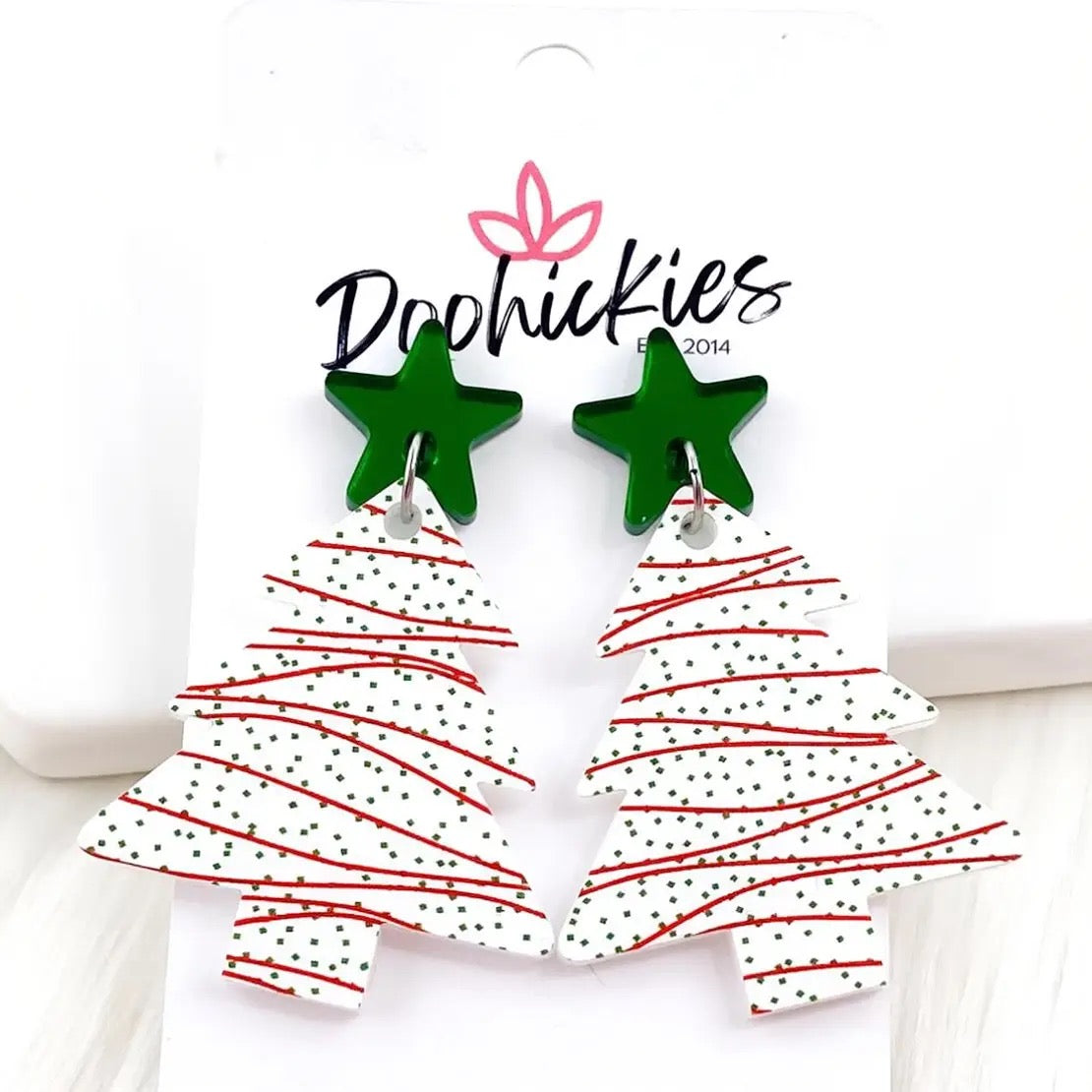 PREORDER Christmas Tree Cake Earrings