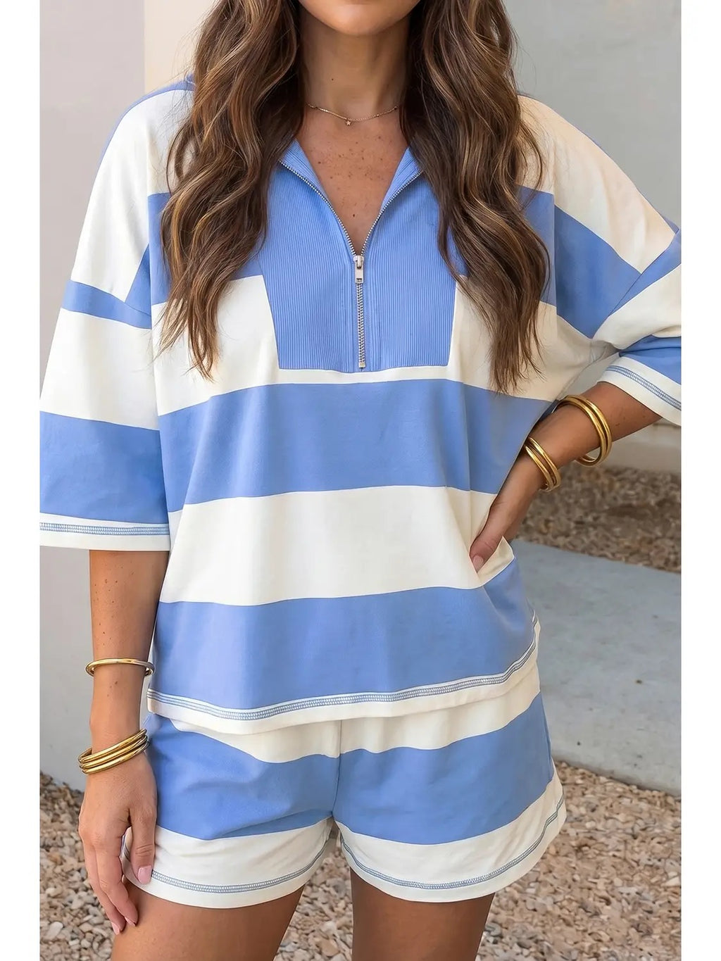 PREORDER Half Zip Casual 2pc Set