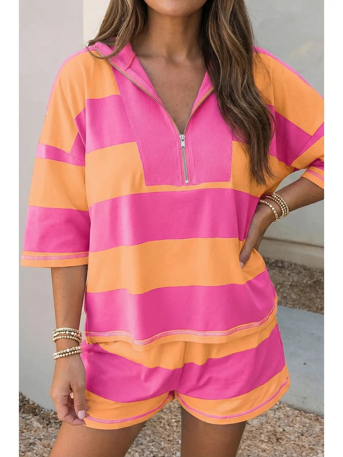PREORDER Half Zip Casual 2pc Set
