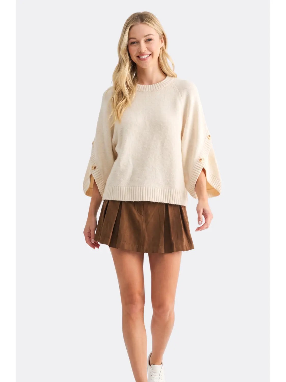 PREORDER Button Sleeve Sweater