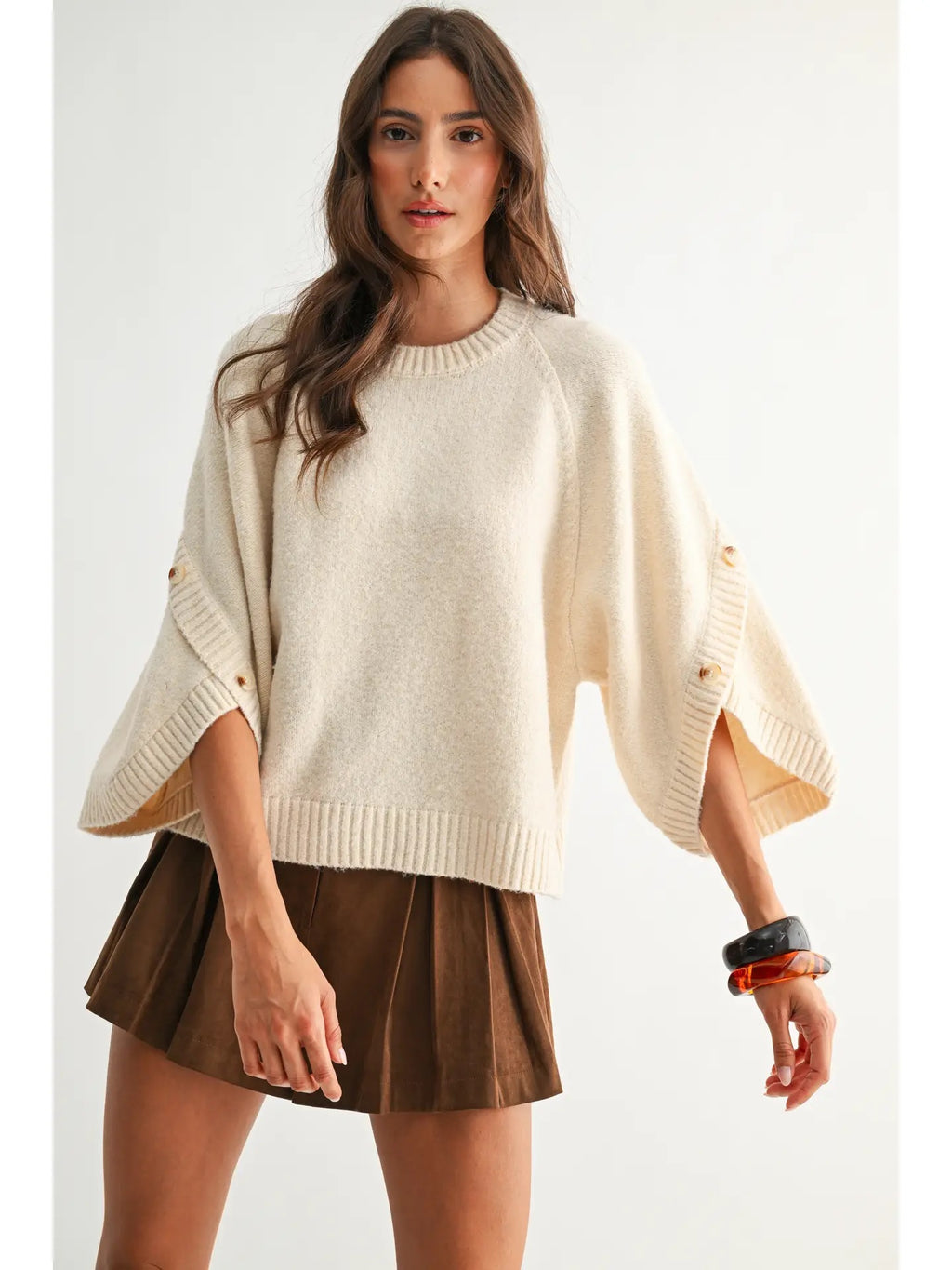 PREORDER Button Sleeve Sweater