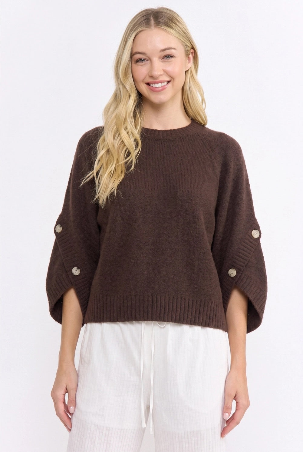 PREORDER Button Sleeve Sweater