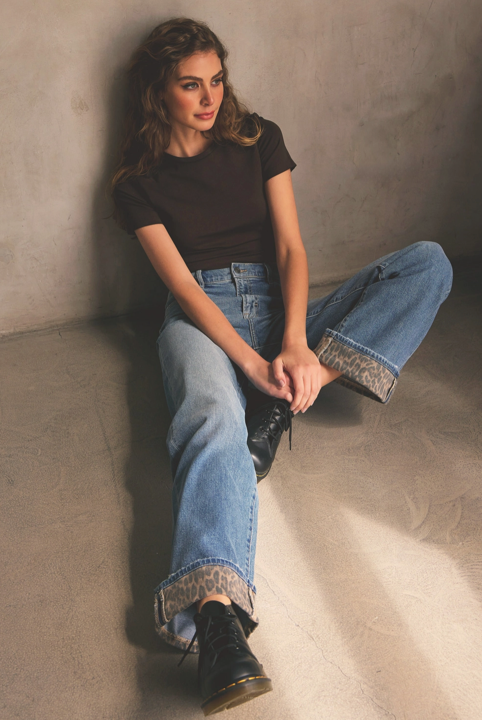 PREORDER HIDDEN Dad Jean with Cheetah Cuff