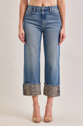 PREORDER HIDDEN Dad Jean with Cheetah Cuff