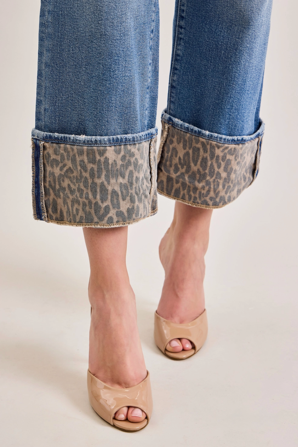 PREORDER HIDDEN Dad Jean with Cheetah Cuff