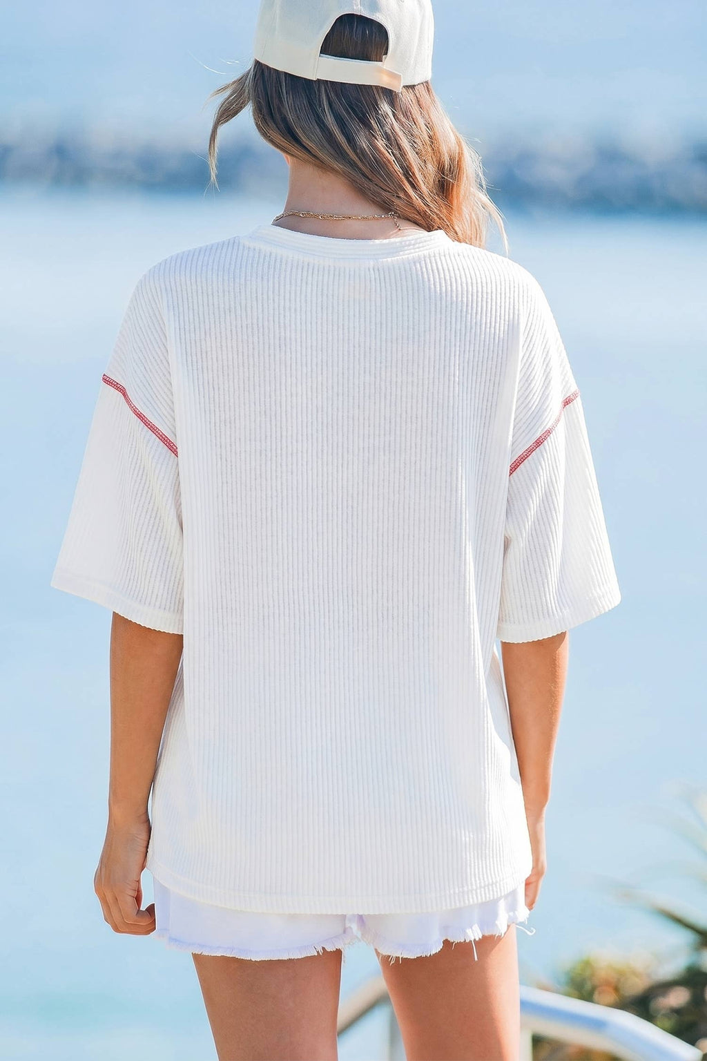 4th of July Loose Ribbed USA Graphic Top S-4X