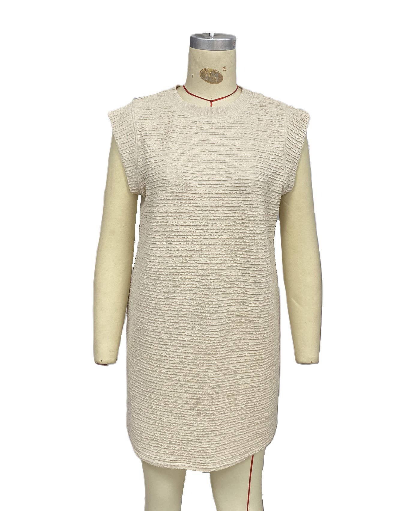 HIDDENBRAND - Elegant Loose Crewneck Sleeveless Dress