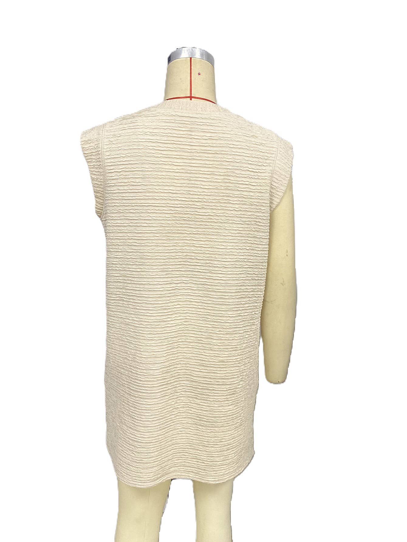 HIDDENBRAND - Elegant Loose Crewneck Sleeveless Dress