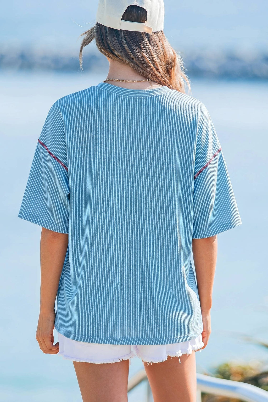 4th of July Loose Ribbed USA Graphic Top S-4X